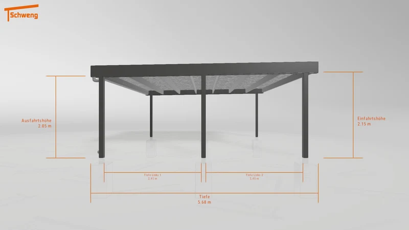 #DE Schweng Flachdachcarport C600 (ID 2q82p9)