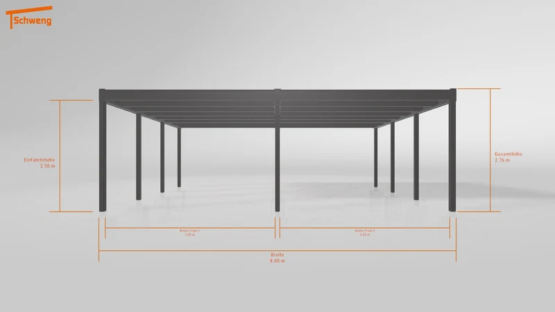 #DE Schweng Flachdachcarport C600+ (ID g75yq7)