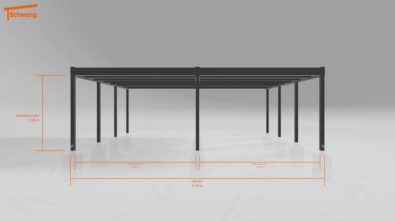 #DE Schweng Flachdachcarport C600+ (ID g75yq7)