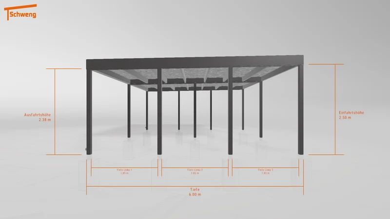 #DE Schweng Flachdachcarport C600+ (ID g75yq7)