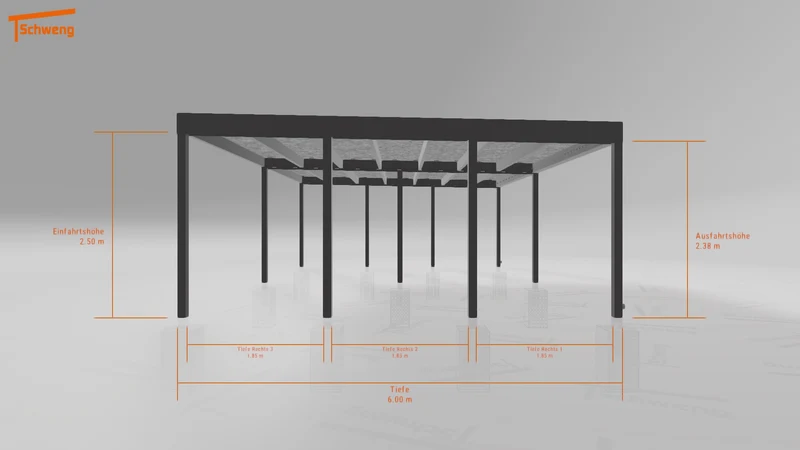 #DE Schweng Flachdachcarport C600+ (ID g75yq7)