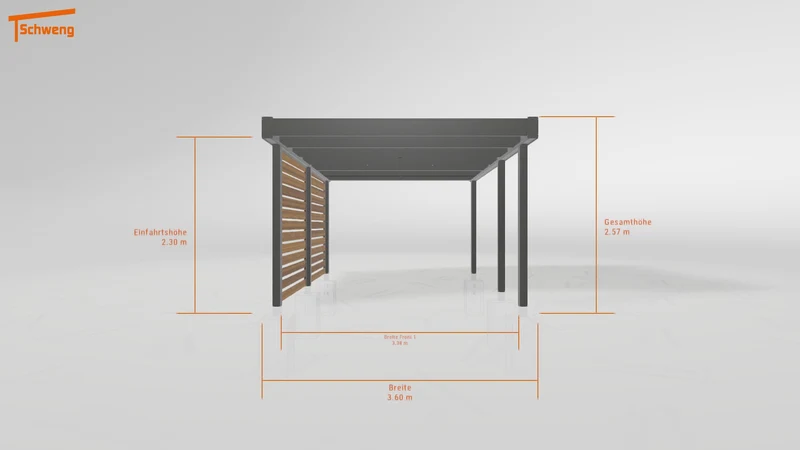 #DE Schweng Flachdachcarport C600 (ID 77b7wj) #MTG