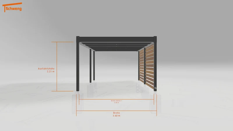 #DE Schweng Flachdachcarport C600 (ID 77b7wj) #MTG