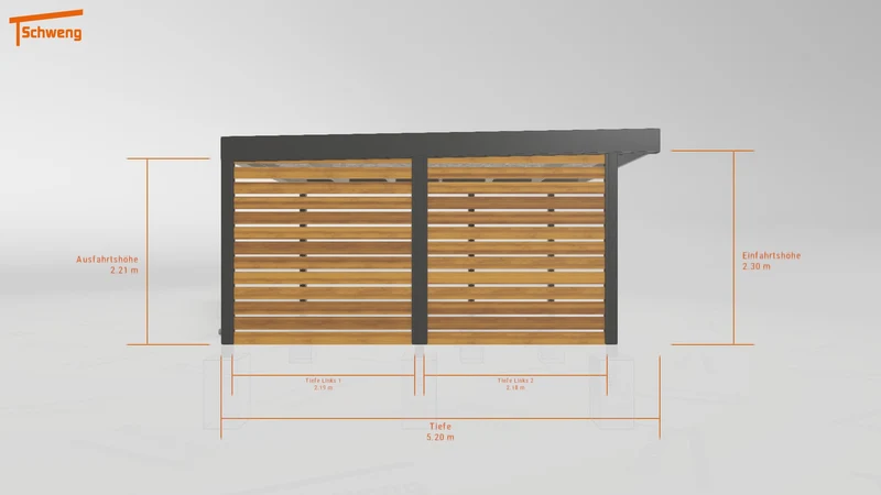 #DE Schweng Flachdachcarport C600 (ID 77b7wj) #MTG