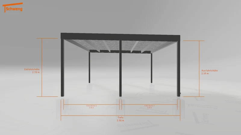 #DE Schweng Flachdachcarport C600 (ID 33j3yx) #MTG