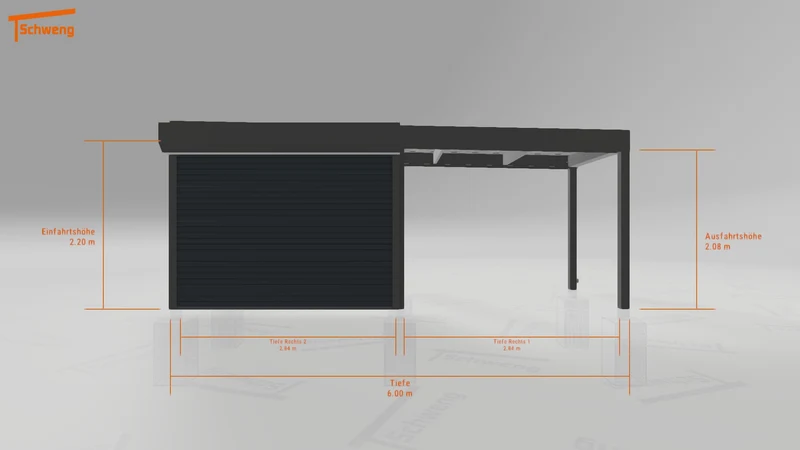 #DE Schweng Flachdachcarport C600 (ID g75ymb) #MTG
