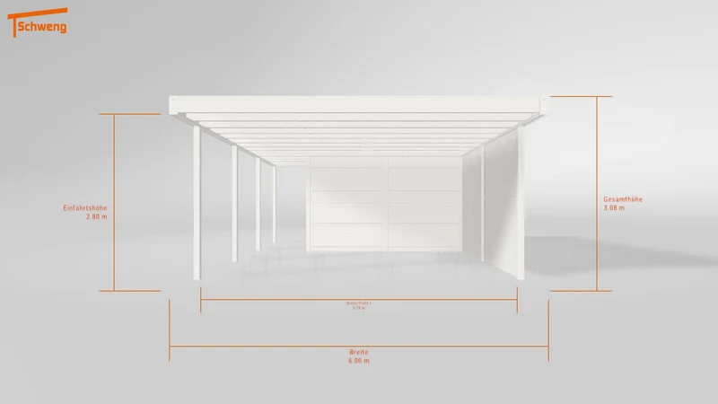 #DE Schweng Flachdachcarport C600+ (ID 5mz3vk)