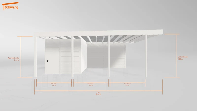 #DE Schweng Flachdachcarport C600+ (ID 5mz3vk)