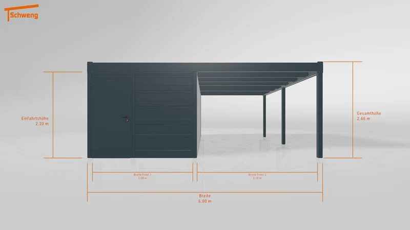 #DE Schweng Flachdachcarport C600+ (ID 5mzqdk) #MTG
