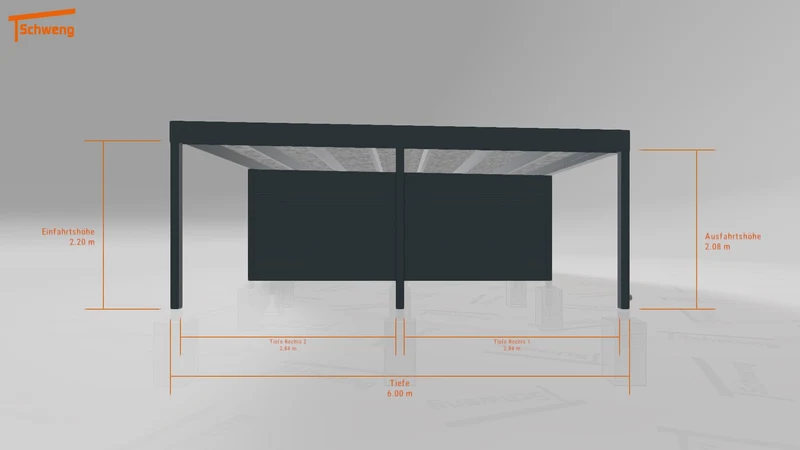 #DE Schweng Flachdachcarport C600+ (ID 5mzqdk) #MTG