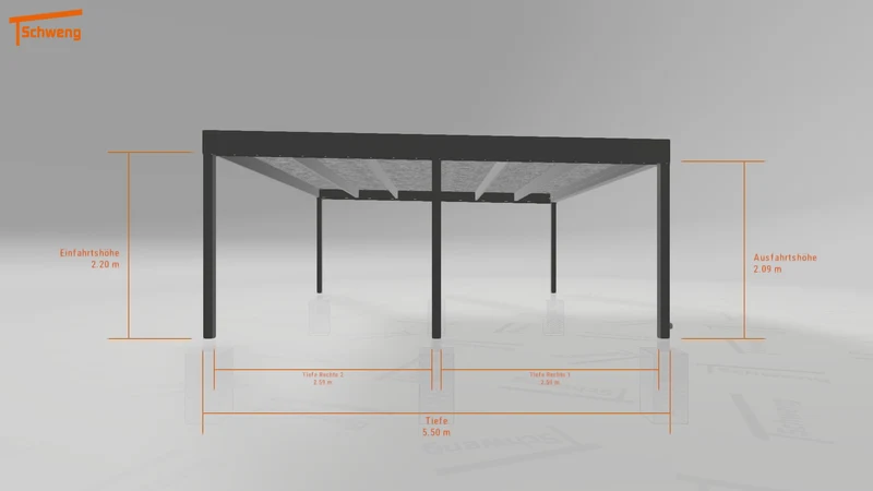 #DE Schweng Flachdachcarport C600 (ID zbwb35) #MTG
