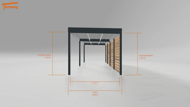 #DE Schweng Flachdachcarport C600 (ID zbwmyd) #MTG