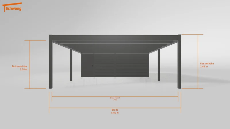 #DE Schweng Flachdachcarport C600+ (ID pbpgx2) #MTG