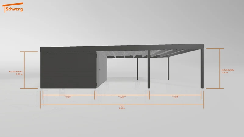 #DE Schweng Flachdachcarport C600+ (ID pbpgx2) #MTG