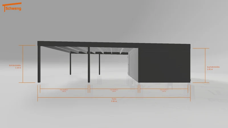 #DE Schweng Flachdachcarport C600 (ID zbwmvv) #MTG