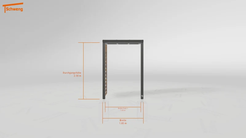 #DE Schweng Pultdachcarport S350 (ID w3x39w)