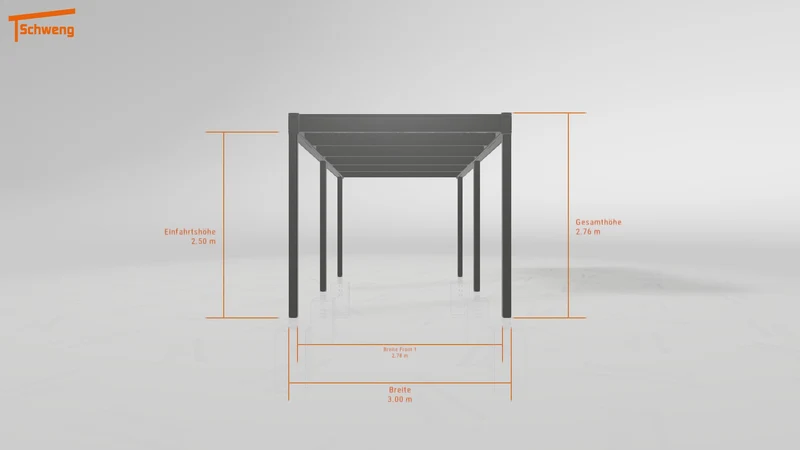 #DE Schweng Flachdachcarport C600 (ID 85p5vq)
