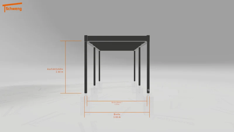 #DE Schweng Flachdachcarport C600 (ID 85p5vq)