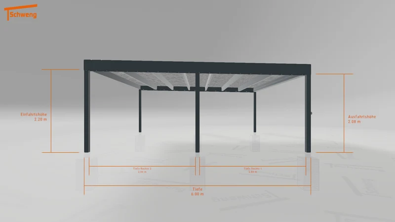 #DE Schweng Flachdachcarport C600+ (ID n5mzy7) #MTG