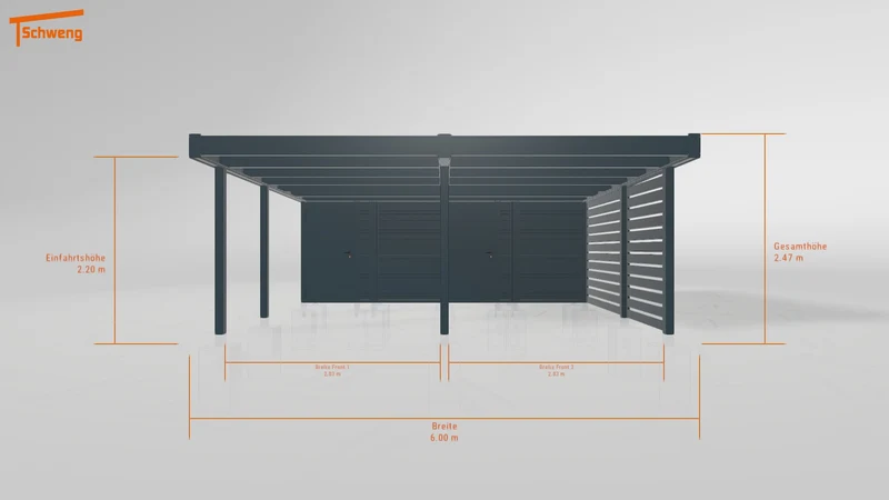#DE Schweng Flachdachcarport C600+ (ID k2j2zd) #MTG