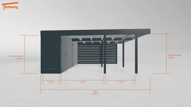 #DE Schweng Flachdachcarport C600+ (ID k2j2zd) #MTG