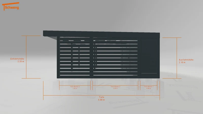 #DE Schweng Flachdachcarport C600+ (ID k2j2zd) #MTG