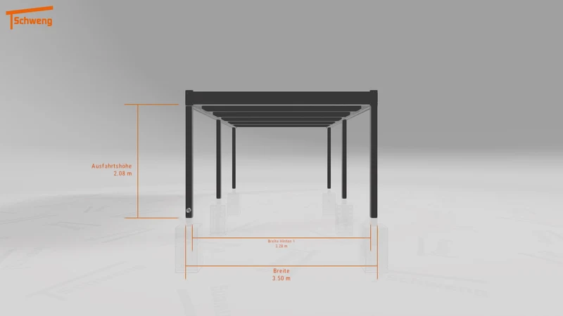 #DE Schweng Flachdachcarport C600 (ID k2jbdz)
