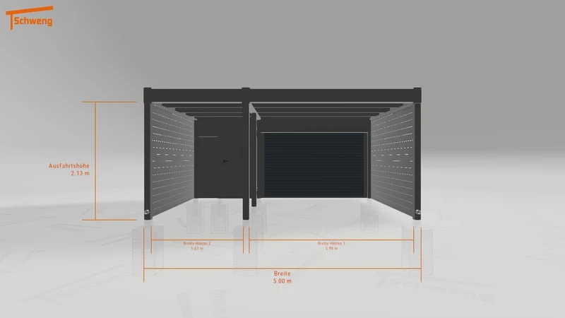 #DE Schweng Flachdachcarport C600 (ID 85p5x2) #MTG