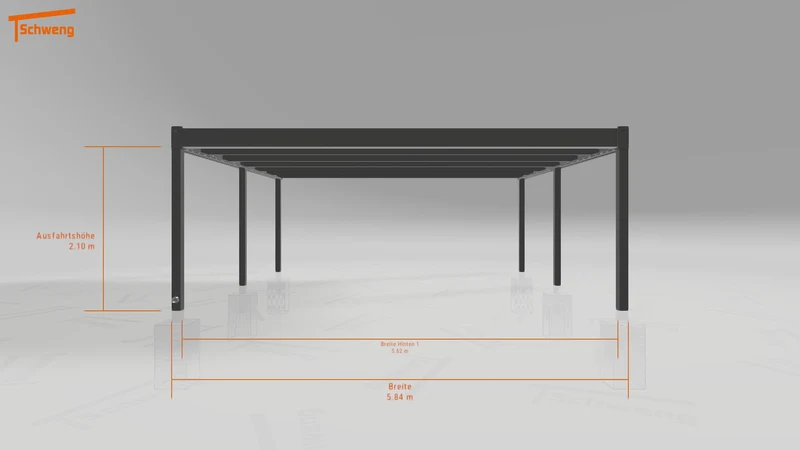 #DE Schweng Flachdachcarport C600 (ID 77b7kx) #MTG