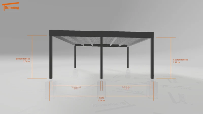 #DE Schweng Flachdachcarport C600 (ID 77b7kx) #MTG