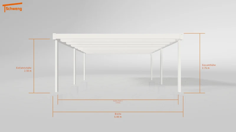 #DE Schweng Flachdachcarport C600 (ID jj8qd9)
