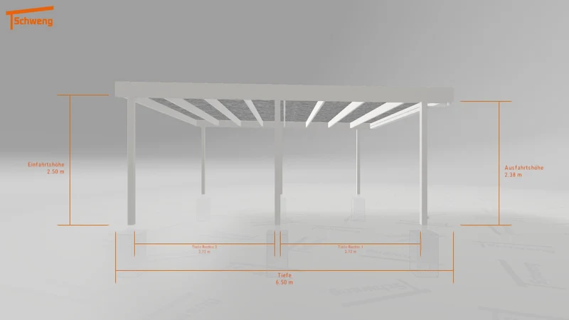 #DE Schweng Flachdachcarport C600 (ID jj8qd9)
