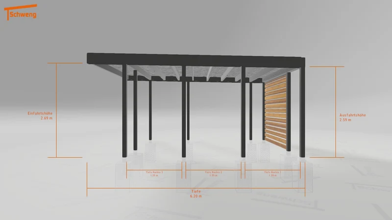 #DE Schweng Flachdachcarport C600+ (ID v474qy) #MTG