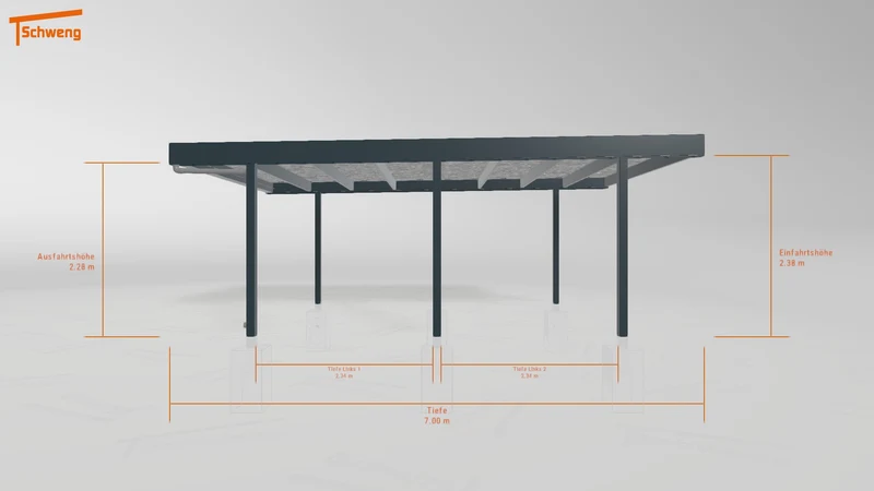 #DE Schweng Flachdachcarport C600 (ID 2q8qqj)