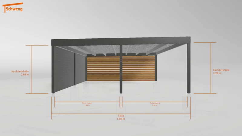 #DE Schweng Flachdachcarport C600+ (ID qdvdd7)