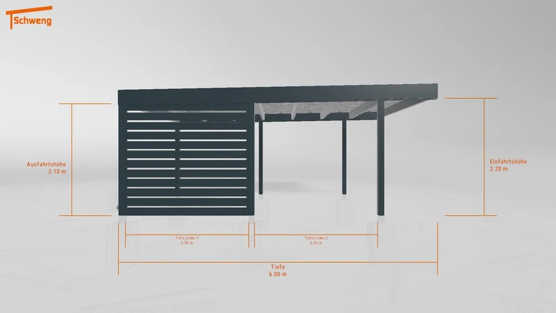 #DE Schweng Flachdachcarport C600+ (ID pbpbxk) #MTG