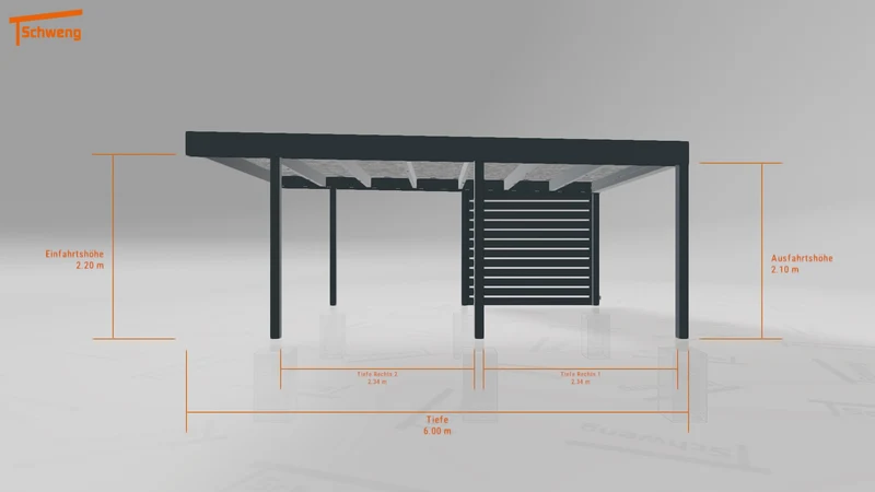 #DE Schweng Flachdachcarport C600+ (ID pbpbxk) #MTG
