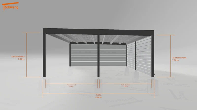 #AT Schweng Flachdachcarport C600+ (ID w3x5wz) #MTG