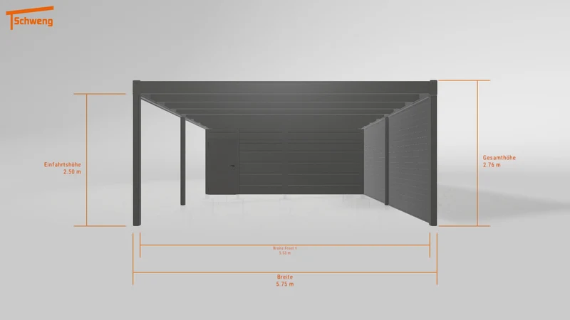 #DE Schweng Flachdachcarport C600 (ID ygjq7z) #MTG