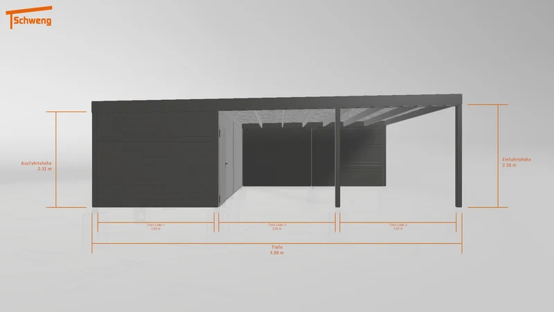 #DE Schweng Flachdachcarport C600 (ID ygjq7z) #MTG