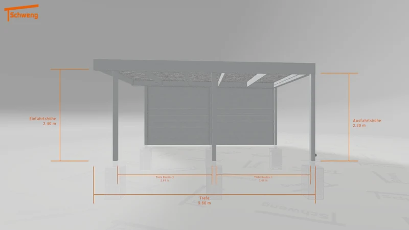#DE Schweng Flachdachcarport C600 (ID 42wrv2) #MTG