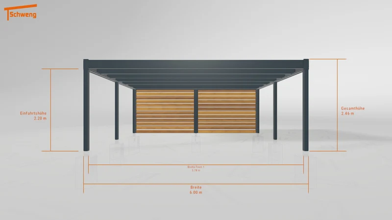 #DE Schweng Flachdachcarport C600+ (ID g75yg4) #MTG