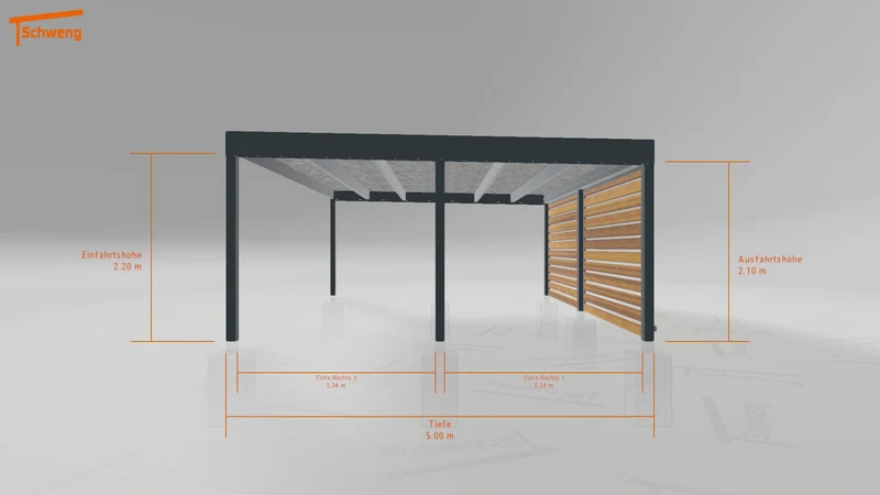 #DE Schweng Flachdachcarport C600+ (ID g75yg4) #MTG