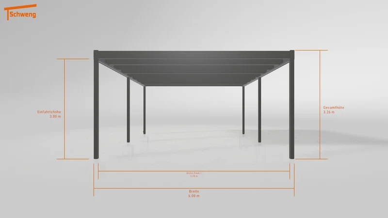 #DE Schweng Flachdachcarport C600 (ID zbxnr7)