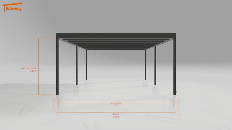 #DE Schweng Flachdachcarport C600 (ID zbxnr7)