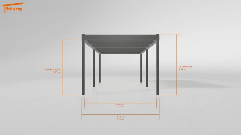#DE Schweng Flachdachcarport C600 (ID x75mr9)