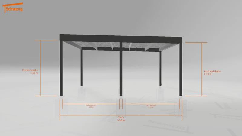 #DE Schweng Flachdachcarport C600 (ID x75mr9)
