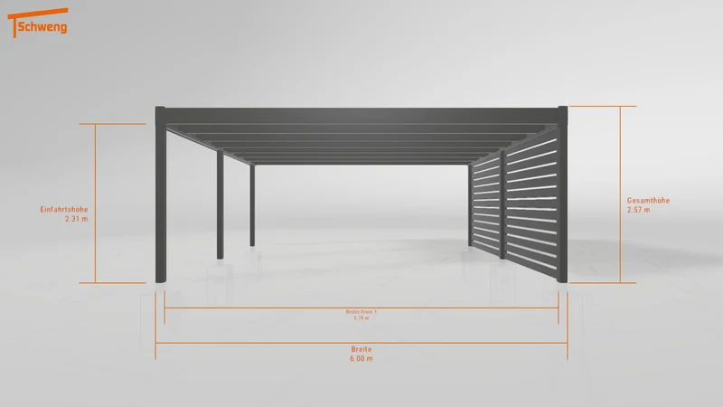 #DE Schweng Flachdachcarport C600+ (ID g75jn4) #MTG