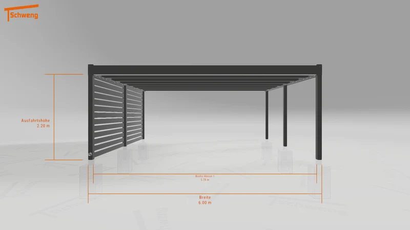 #DE Schweng Flachdachcarport C600+ (ID g75jn4) #MTG