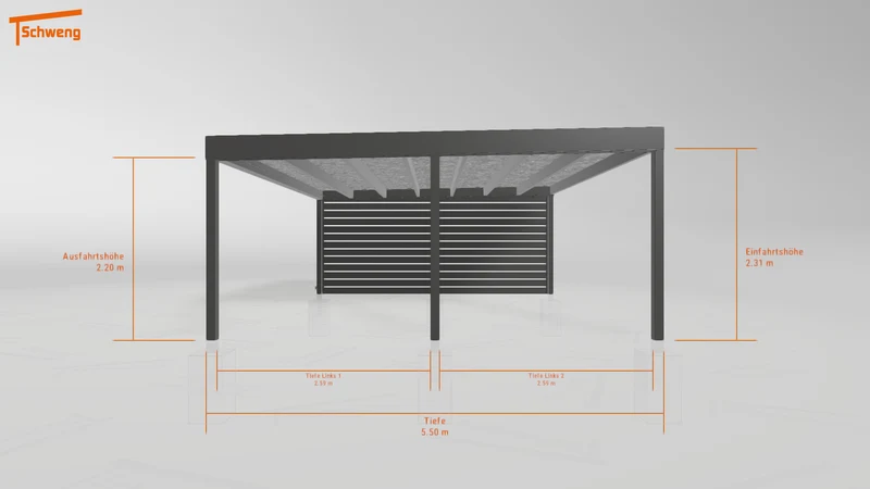 #DE Schweng Flachdachcarport C600+ (ID g75jn4) #MTG